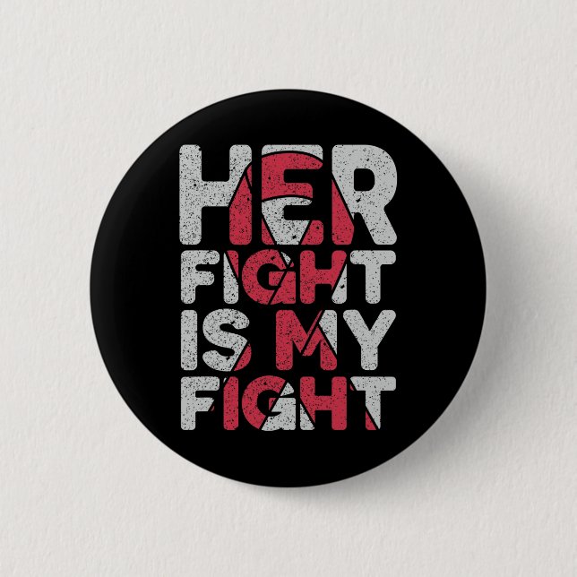Fight Is My Fight Brain Aneurysm Support  Button (Front)