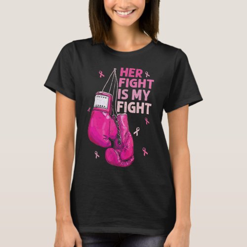 Fight Is My Fight Breast Cancer Awareness Pink Rib T_Shirt