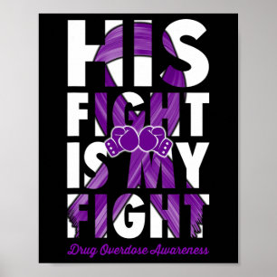 Fight Is My Fight Drug Overdose Awareness Purple R Poster
