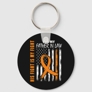 Fight Is My Fight Father In Law Leukemia Awareness Keychain