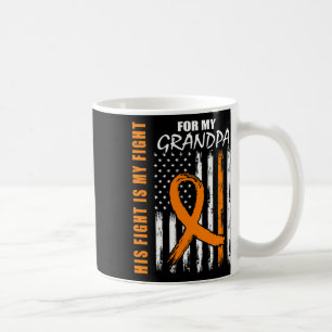 Fight Is My Fight Grandpa Leukemia Awareness Flag  Coffee Mug