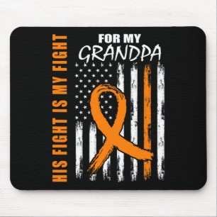 Fight Is My Fight Grandpa Leukemia Awareness Flag Mouse Pad