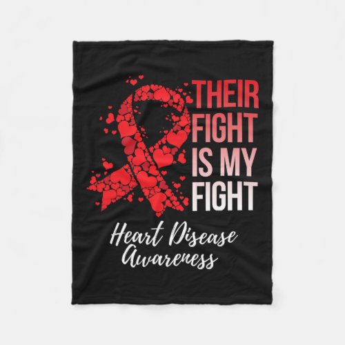 Fight Is My Fight Heart Disease Awareness  Fleece Blanket