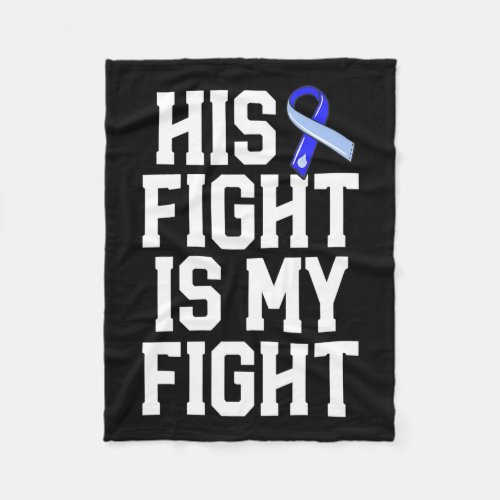 Fight Is My Fight Hydrocephalus Awareness Blue Rib Fleece Blanket