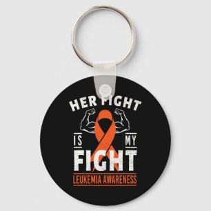 Fight Is My Fight Leukemia Cancer Awareness Month  Keychain