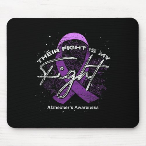 Fight Is My Fight Purple Ribbon Alzheimerheimers A Mouse Pad