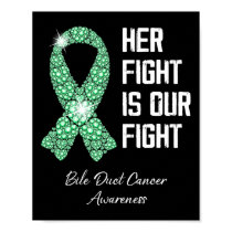 Fight Is Our Fight Bile Duct Cancer Awareness Mont Poster