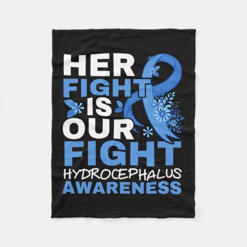 Fight Is Our Fight Brain Tumor Hydrocephalus Aware Fleece Blanket