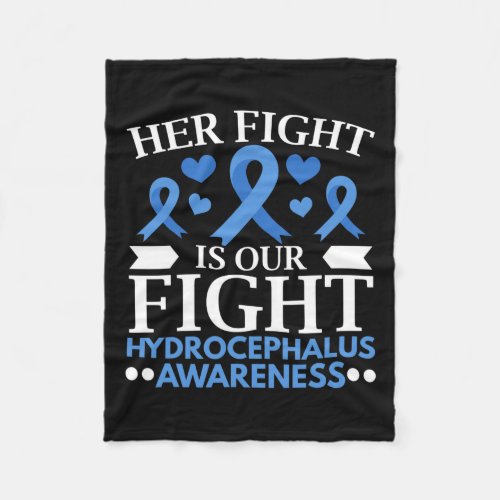 Fight Is Our Fight Brain Tumor Hydrocephalus Aware Fleece Blanket