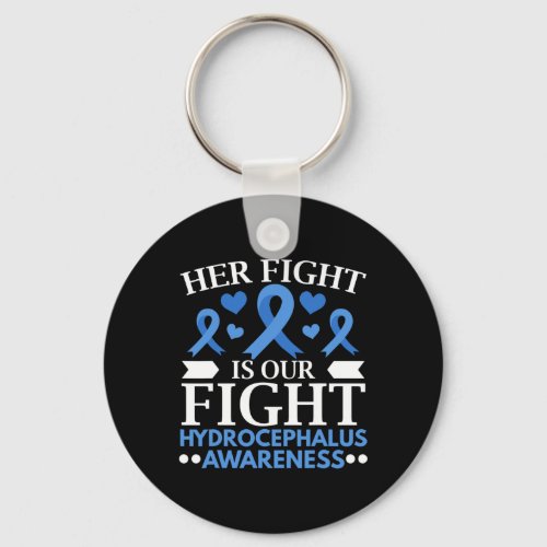 Fight Is Our Fight Brain Tumor Hydrocephalus Aware Keychain