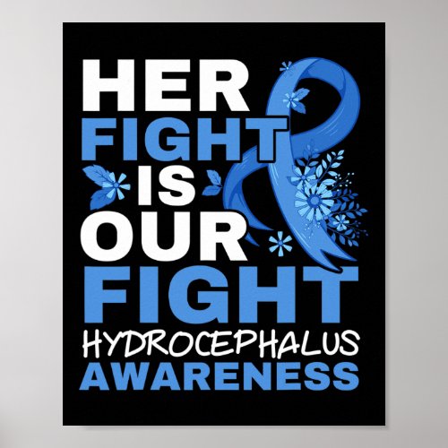 Fight Is Our Fight Brain Tumor Hydrocephalus Aware Poster