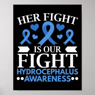 Fight Is Our Fight Brain Tumor Hydrocephalus Aware Poster