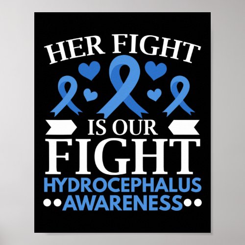 Fight Is Our Fight Brain Tumor Hydrocephalus Aware Poster