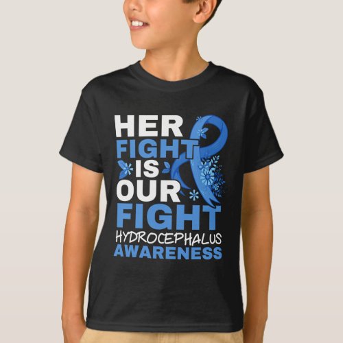 Fight Is Our Fight Brain Tumor Hydrocephalus Aware T_Shirt