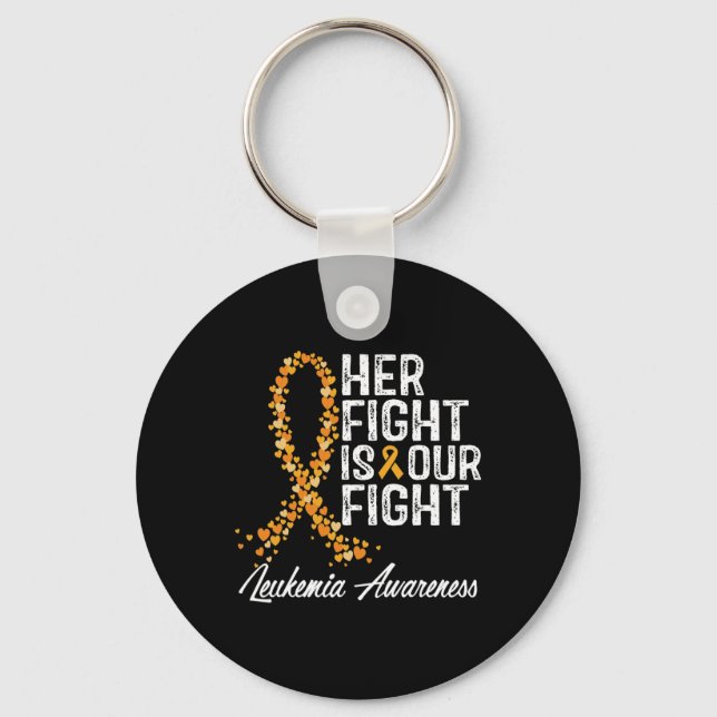 Fight Is Our Fight Leukemia Awareness 1  Keychain (Front)