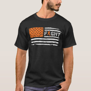 Fight Kidney Cancer American Flag Vintage T-Shirt