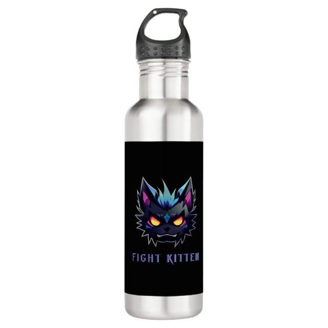 FIGHT KITTEN STAINLESS STEEL WATER BOTTLE (Front)