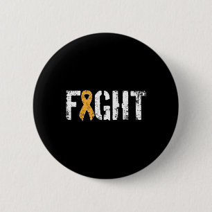 Fight Leukemia Cancer Military Style Awareness Rib Button