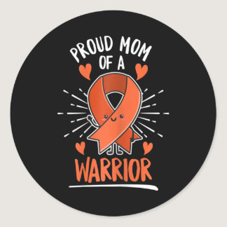 Fight Leukemia Design for a Mom of a Warrior  Classic Round Sticker
