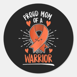 Fight Leukemia Design For A Mom Of A Warrior Classic Round Sticker
