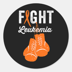Fight Leukemia Fighter Warrior Leukemia Awareness Classic Round Sticker