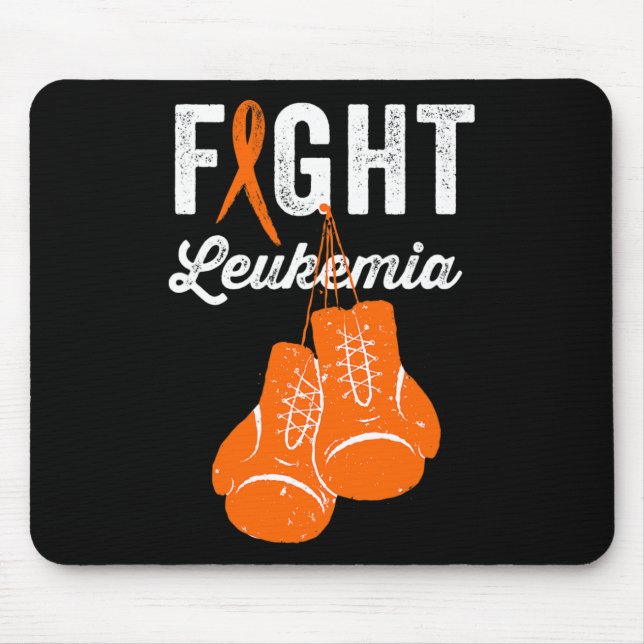 Fight Leukemia  Fighter Warrior Leukemia Awareness Mouse Pad (Front)