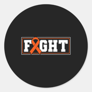 Fight Leukemia Orange Ribbon 1 Classic Round Sticker