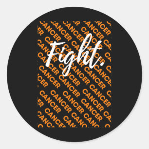 fight leukemia together blood cancer awareness classic round sticker
