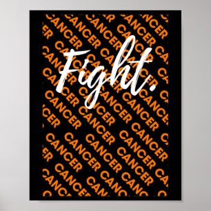 fight leukemia together blood cancer awareness poster