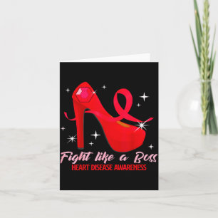 Fight Like A Boss Heart Health Heart Disease Aware Card