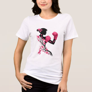 Fight Like a Girl Boxing Breast Cancer Awareness Tri-Blend Shirt