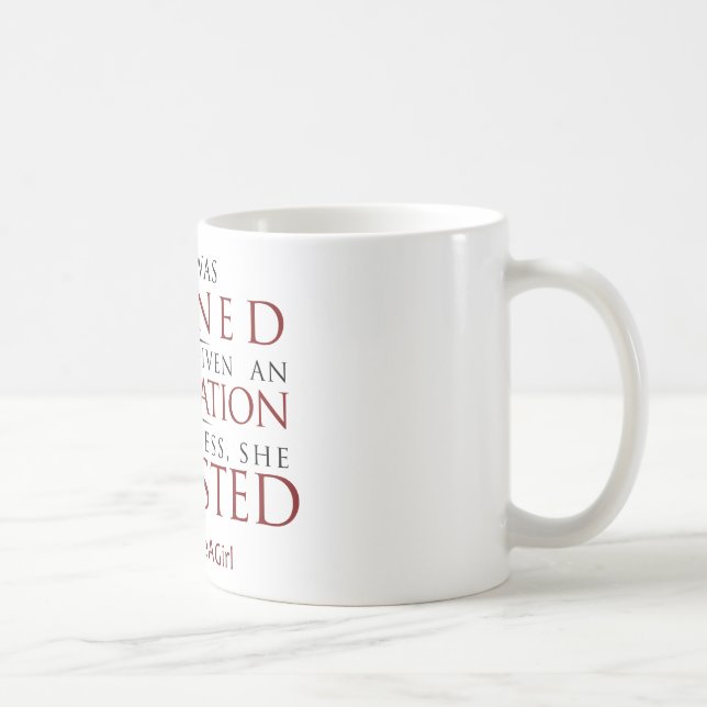 "Fight Like A Girl" mug (Right)
