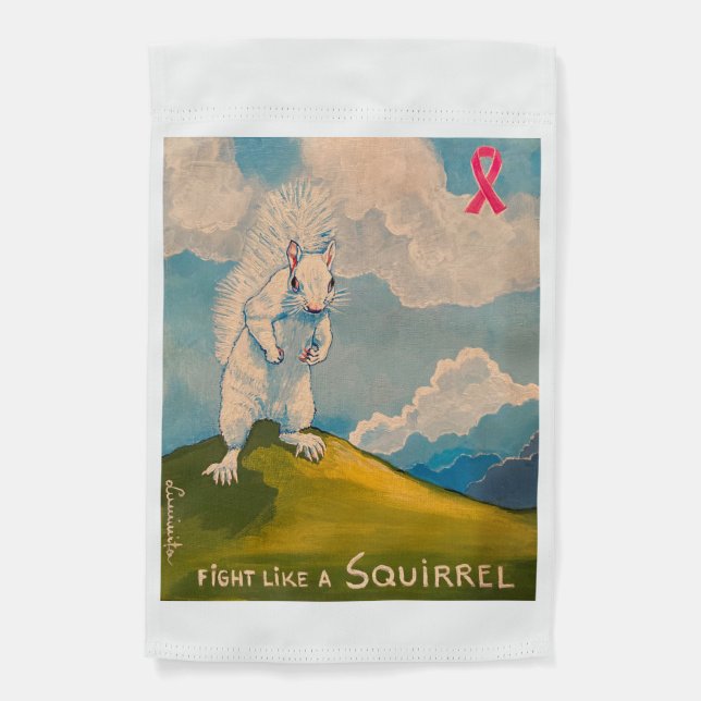 Fight Like A Squirrel! Garden Flag (Front)