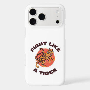 Fight Like a Tiger Motivational Design iPhone 17 Pro Max Case