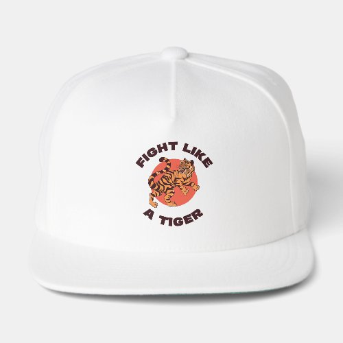 Fight Like a Tiger Motivational Design Snap Back Hat