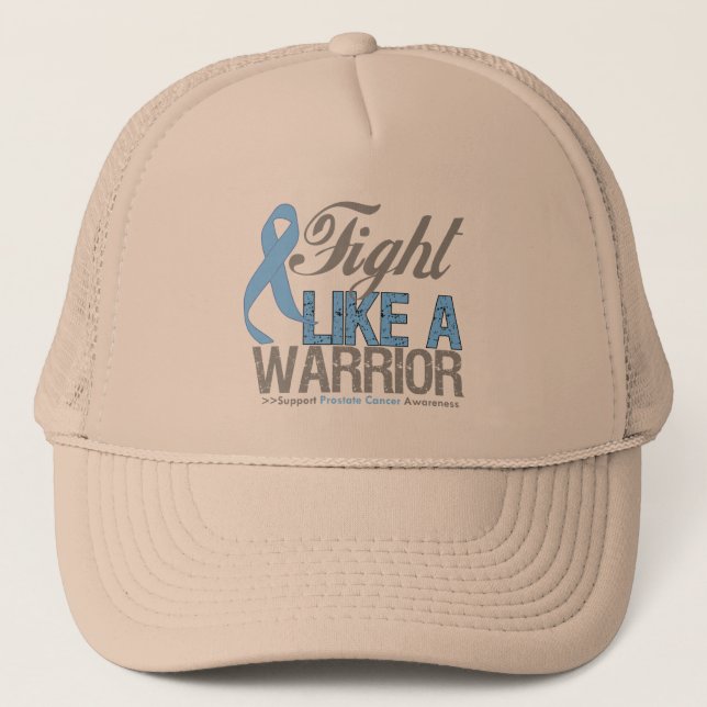 Fight Like a Warrior Prostate Cancer Trucker Hat (Front)