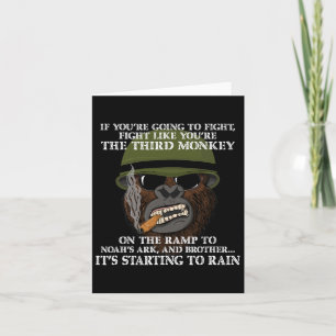 Fight Like The Third Monkey - Funny Boxing And Mma Card