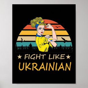 Fight Like Ukrainian I Stand With Ukraine Poster