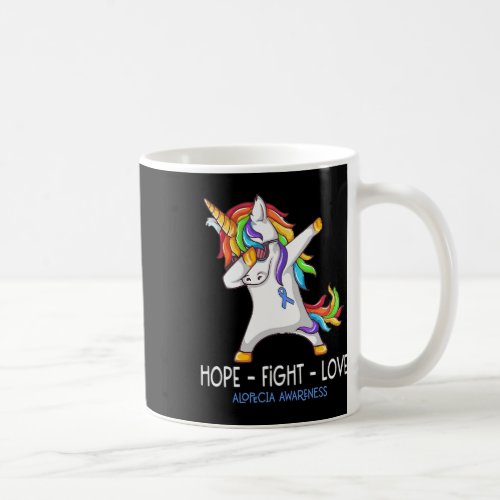 Fight Love Alopecia Awareness Support Alopecia War Coffee Mug