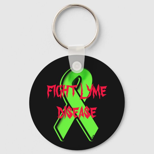 FIGHT LYME DISEASE 2 KEYCHAIN (Front)