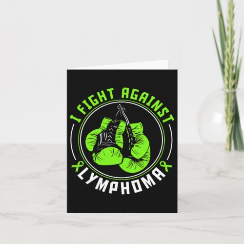 Fight Lymphoma Awareness Support Boxing Gloves  Card