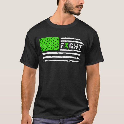 Fight Lymphoma Cancer American Flag Vintage T_Shirt