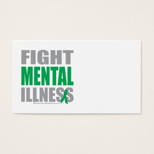 Customizable Fight Mental Illness Business Card Templates
