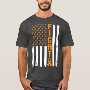 Fight Multiple Sclerosis Vintage USA Flag Gifts MS T-Shirt