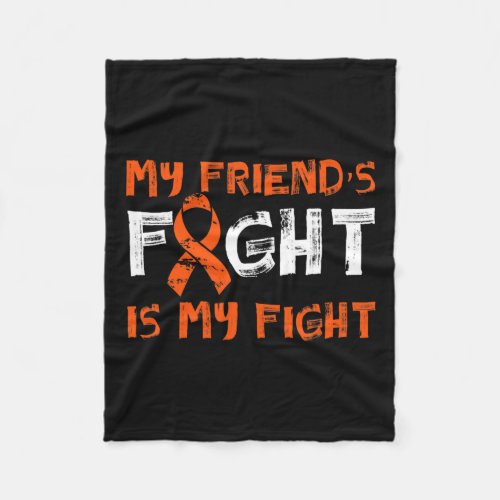 Fight My Fight Blood Cancer Leukemia Awareness Hop Fleece Blanket