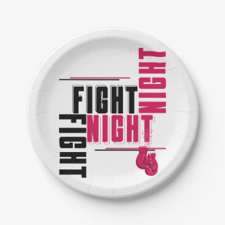 Fight Night and Chill Paper Plates