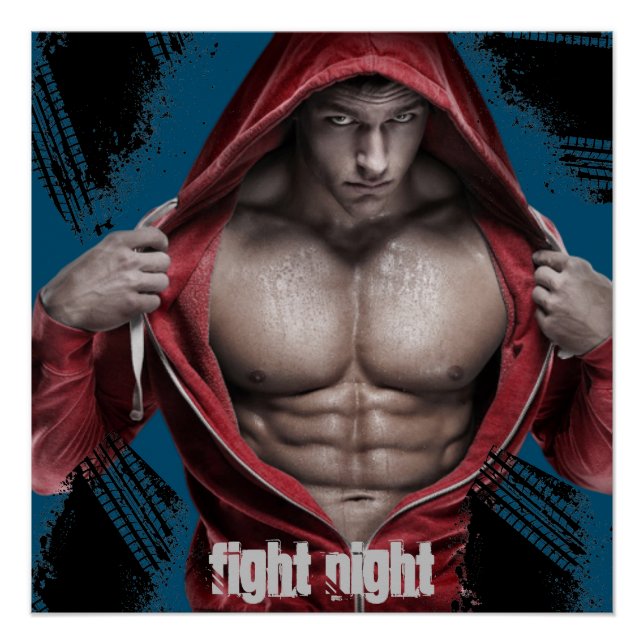 Fight Night Sports Event Template Poster (Front)
