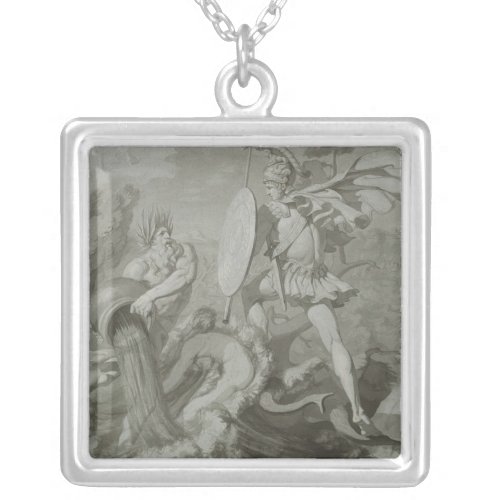 Fight of Achilles with the River Scamander Silver Plated Necklace