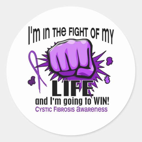 Fight Of My Life 2 Cystic Fibrosis Classic Round Sticker