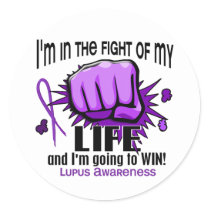 Fight Of My Life 2 Lupus Classic Round Sticker